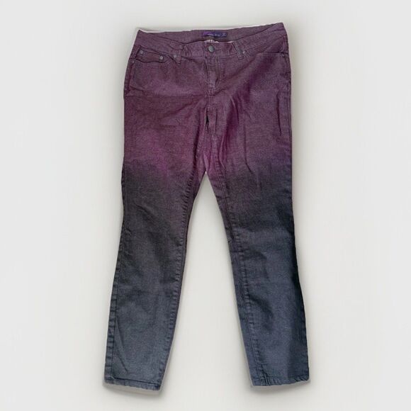 NWT Prana Women's Purple Skinny Jeans Cotton Blend Size 10 Ombre - Picture 2 of 7